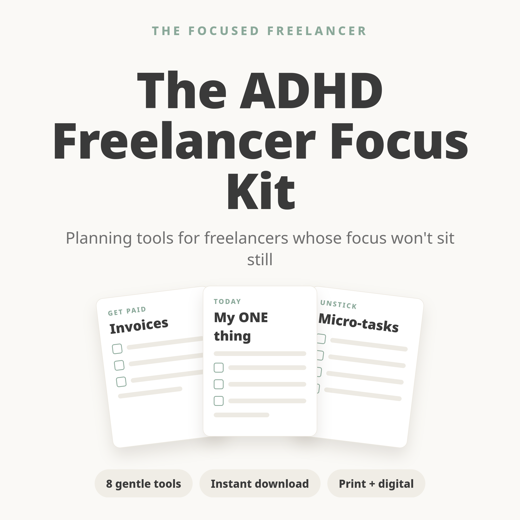 ADHD Freelancer Focus Kit